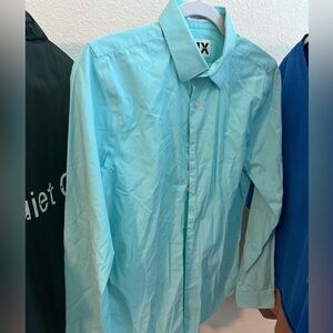 Teal Express button down dress shirt